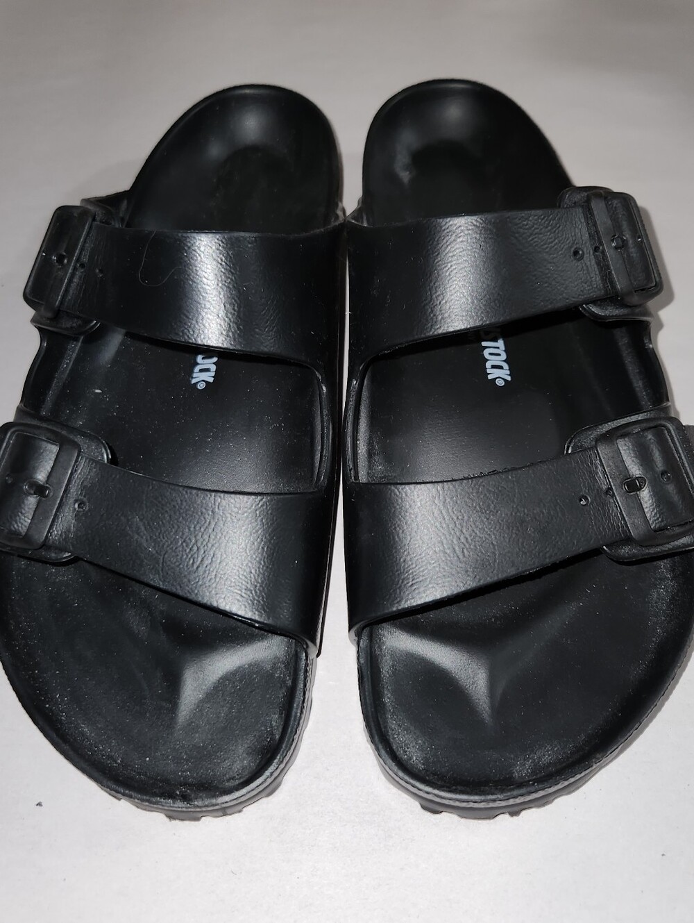 Birkenstock NEW Arizona EVA Slide Sandals in Black Size 44 Unisex Double Strap